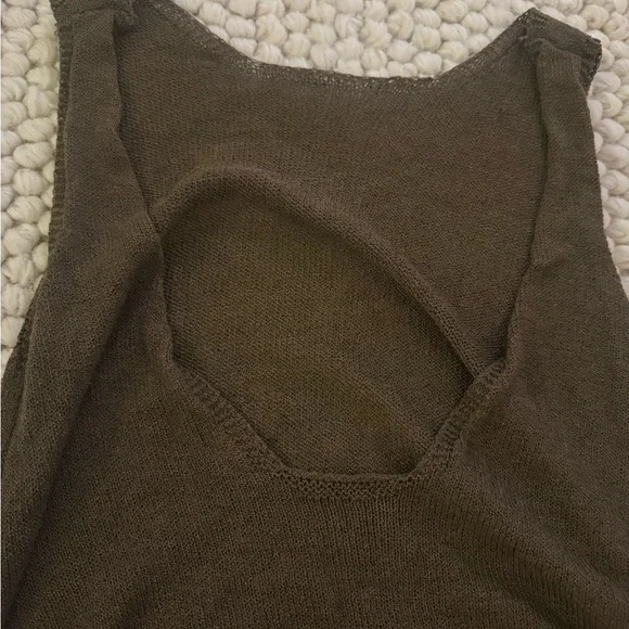 SHEIN Brown Ruched Sleeveless Coverup - Picture 3 of 4